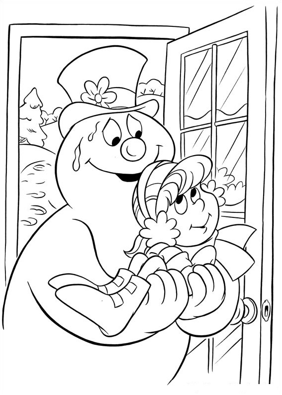 Dibujo de Escarchado Sosteniendo a Karen para Colorear