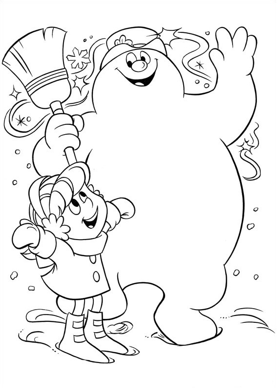 Dibujo de Karen y Frosty para Colorear