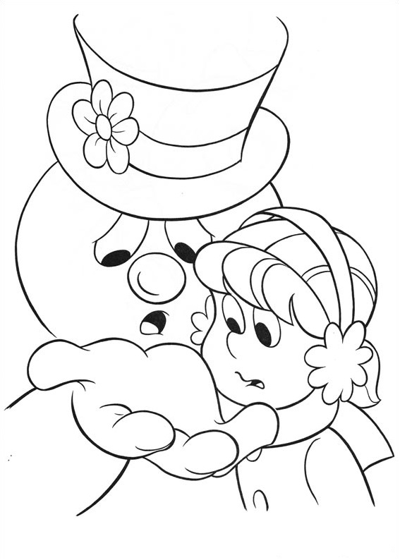 Dibujo de Triste Frosty para Colorear