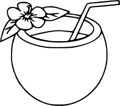 Dibujo de Fruta de Coco para Colorear