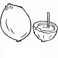Dibujo de Jugo de Coco para Colorear