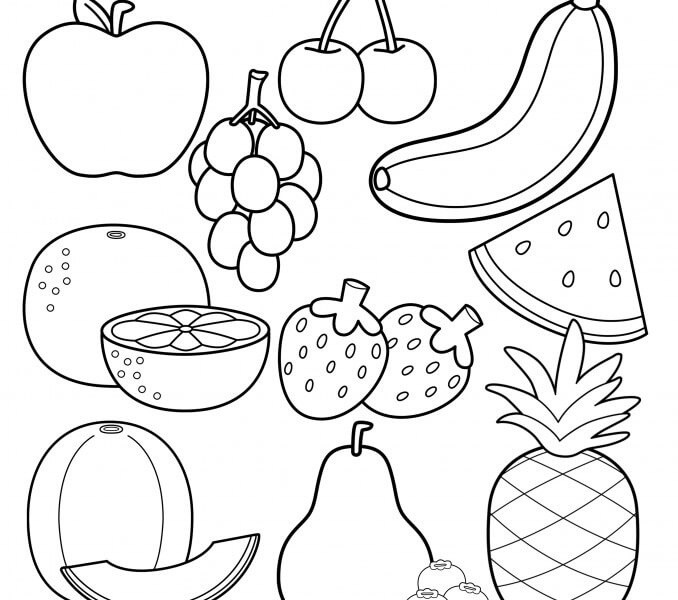 Dibujo de Buenas Frutas para Colorear