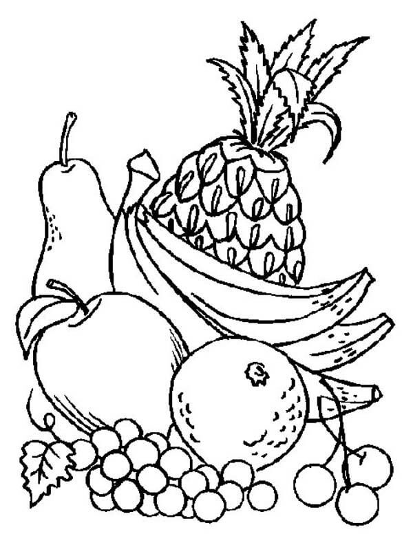 Dibujo de Frutas Asombrosas para Colorear
