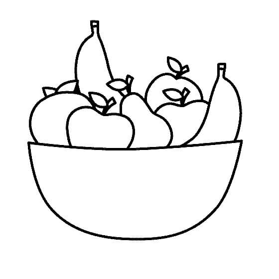 Dibujo de Frutas Fciles para Colorear