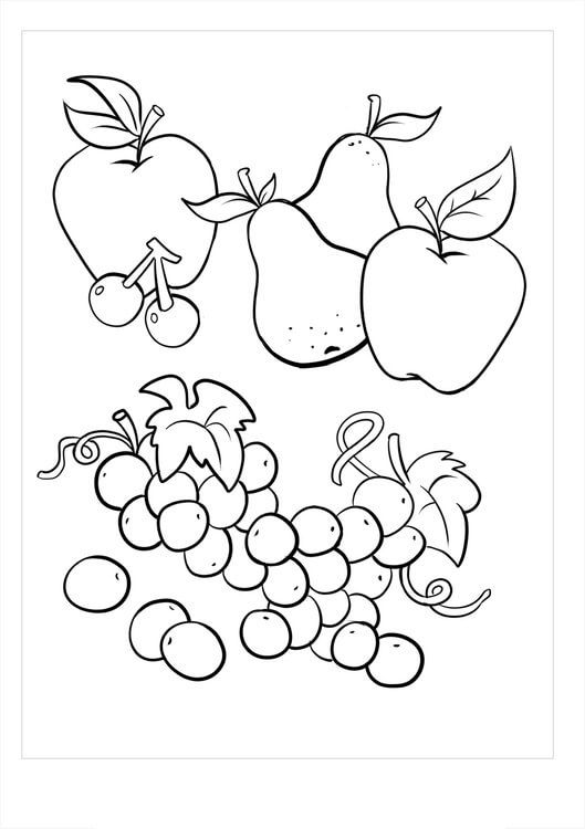 Dibujo de Frutas Impresionantes para Colorear