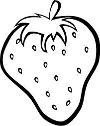 Dibujo de Frutos Fresa para Colorear