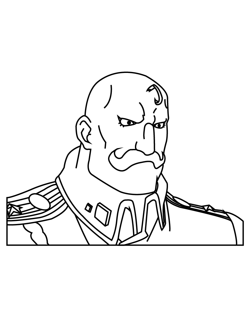 Dibujo de Alex Louis Armstrong Coloring Page para Colorear
