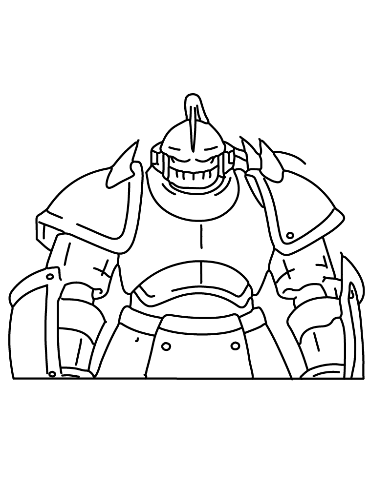 Dibujo de Alphonse Eric From Fullmetal Alchemist Coloring Page para Colorear