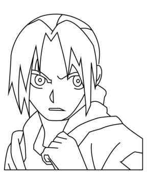 Dibujo de Fullmetal Alchemist Free Printable Coloring para Colorear