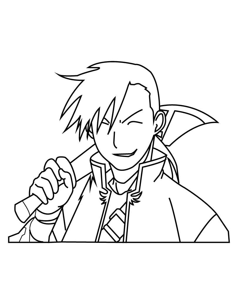 Dibujo de Ling Yao From Full Metal Alchemist Coloring Page para Colorear