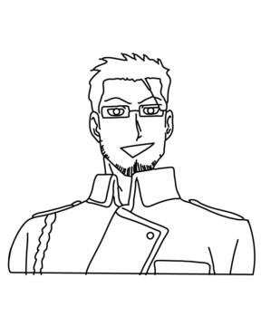 Dibujo de Maes Hughes From Fullmetal Alchemist Coloring Page para Colorear