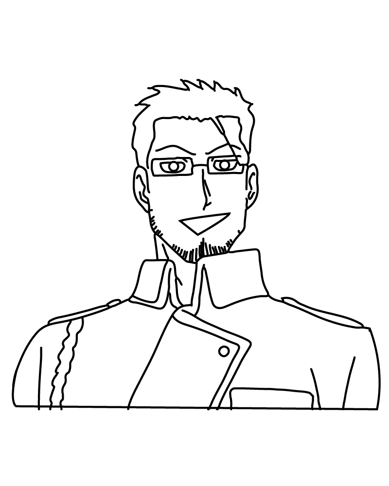 Dibujo de Maes Hughes From Fullmetal Alchemist Coloring Page para Colorear