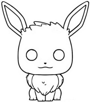 Dibujo de Pokémon Evoli Funko para Colorear