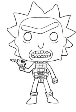 Dibujo de Rick Funko para Colorear