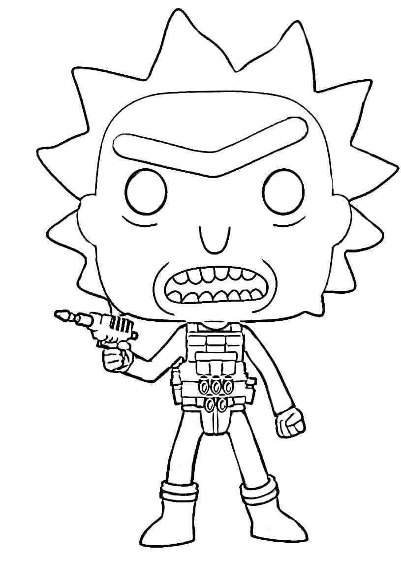 Dibujo de Rick Funko para Colorear