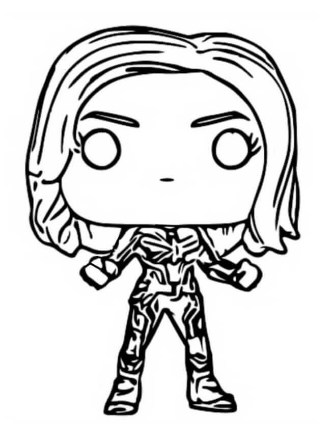 Dibujo de Capitán Marvel Funko para Colorear
