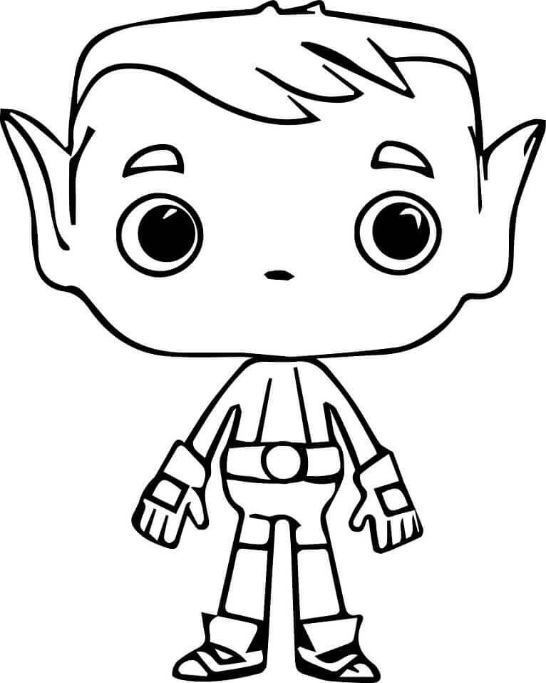 Dibujo de Chico Bestia Funko para Colorear
