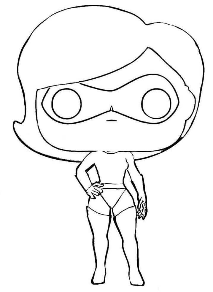 Dibujo de Elastigirl Funko para Colorear