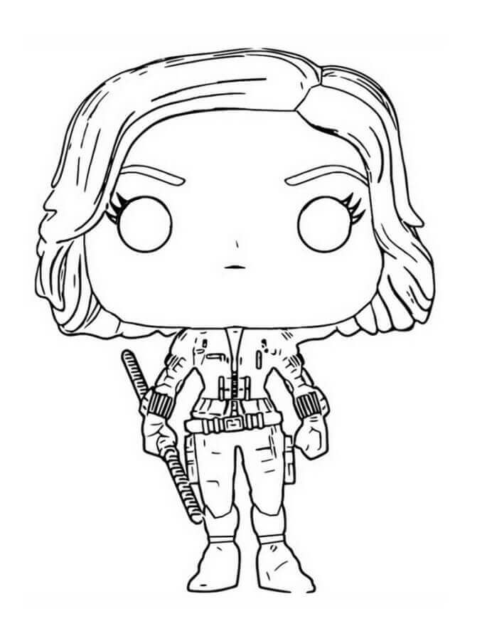 Dibujo de Funko Viuda Negra para Colorear