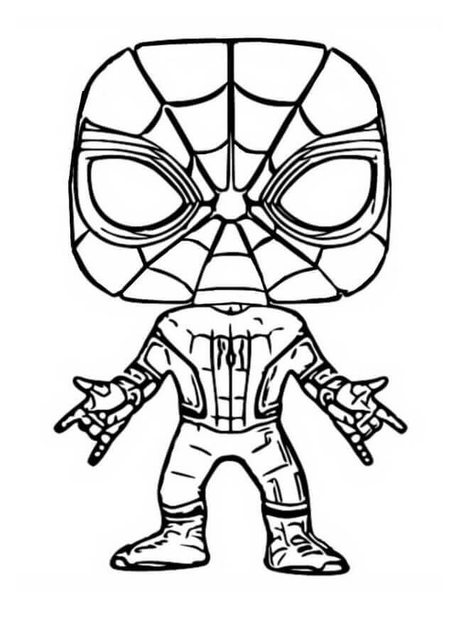 Dibujo de Hombre araña Funko para Colorear