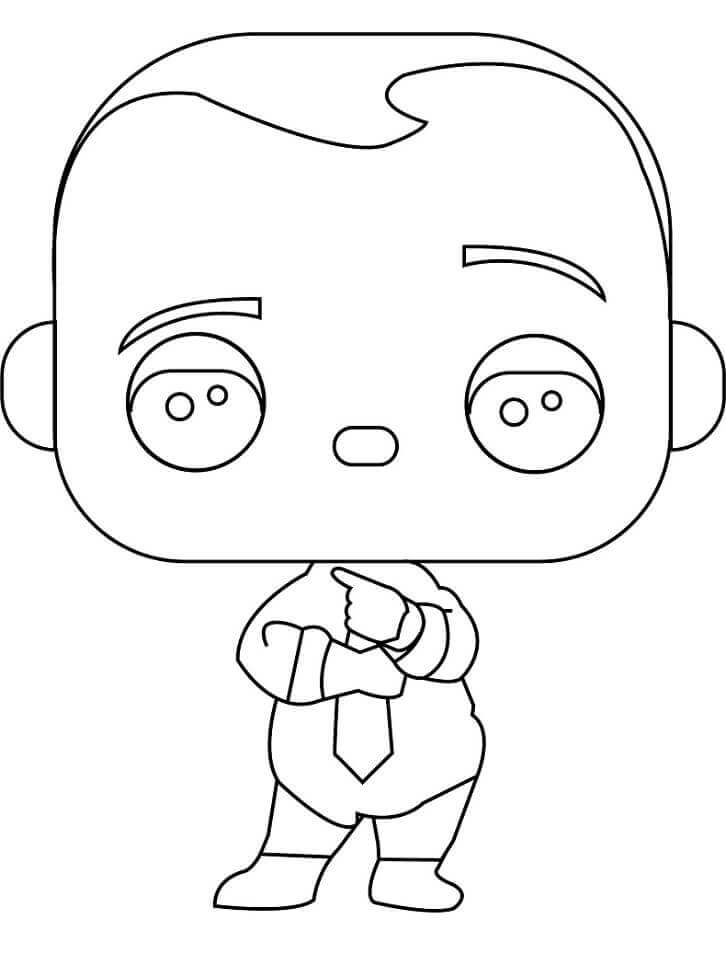 Dibujo de Jefe bebé Funko para Colorear