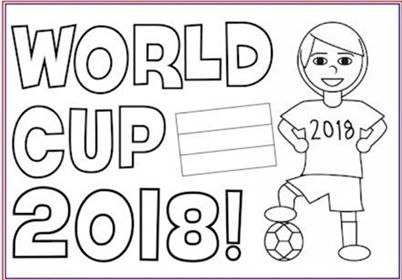 Dibujo de Copa del Mundo de Chicos 2018 para Colorear