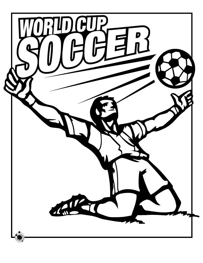 Dibujo de Copa del Mundo de Futbol para Colorear