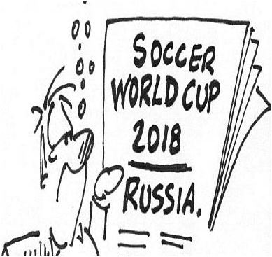 Dibujo de Copa Mundial de Futbol 2018 para Colorear