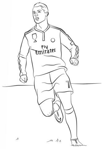 Dibujo de Cristiano Ronaldo para Colorear