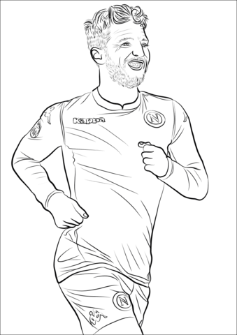 Dibujo de Feliz Dries Mertens para Colorear