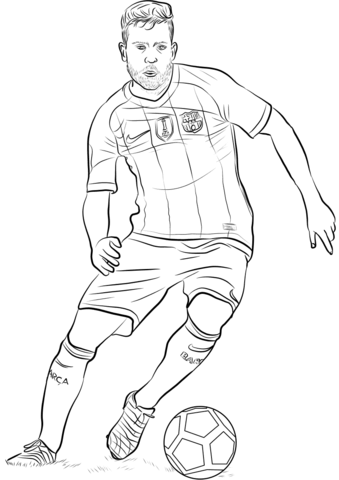 Dibujo de Jordi Alba Regate para Colorear