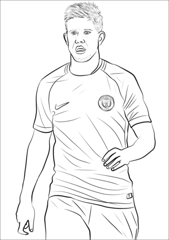 Dibujo de Kevin de Bruyne Jugador de Futbol para Colorear