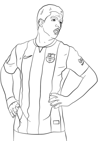 Dibujo de Luis Suarez para Colorear