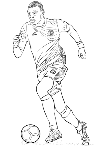 Dibujo de Paul Pogba para Colorear