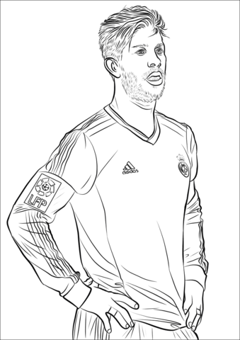 Dibujo de Sergio Ramos para Colorear