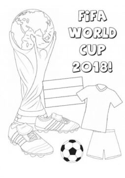 Dibujo de Traje de la Copa Mundial de la Fifa 2018 para Colorear