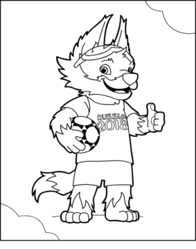 Dibujo de Zabivaka Me Gusta para Colorear