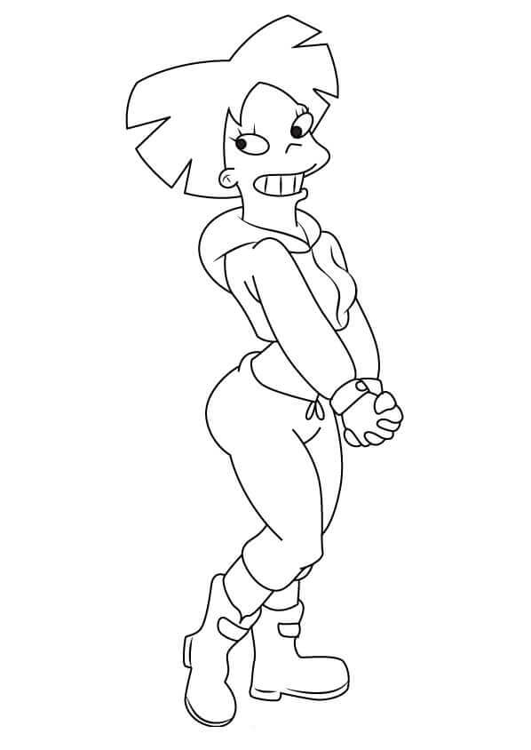 Dibujo de Amy Wong de Futurama para Colorear