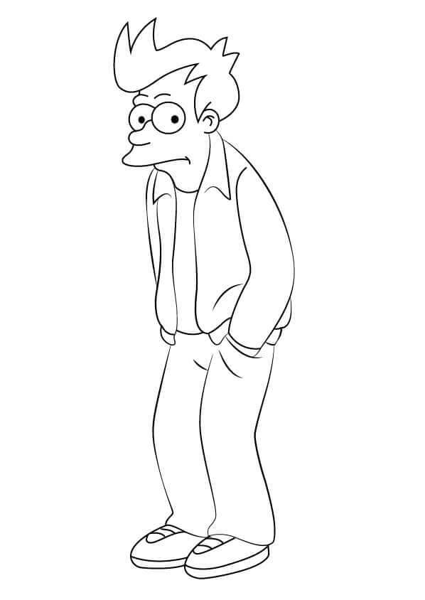 Dibujo de Fry de Futurama para Colorear