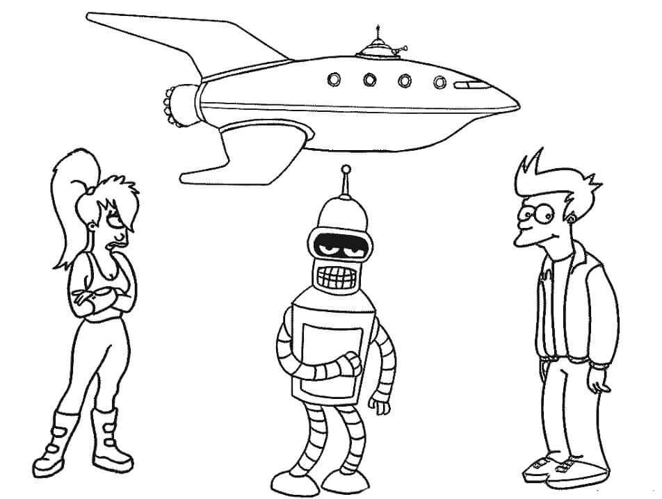 Dibujo de Futurama para Colorear