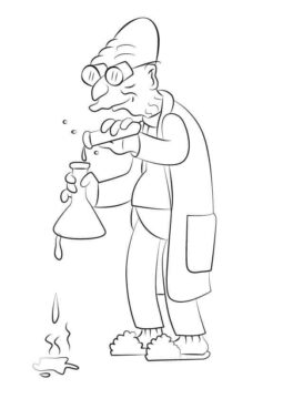 Dibujo de Profesor Farnsworth de Futurama para Colorear