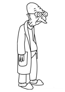 Dibujo de Profesor Farnsworth Futurama para Colorear