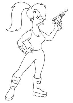 Dibujo de Turanga Leela de Futurama para Colorear