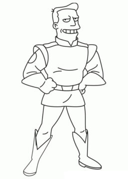 Dibujo de Zapp Brannigan Futurama para Colorear