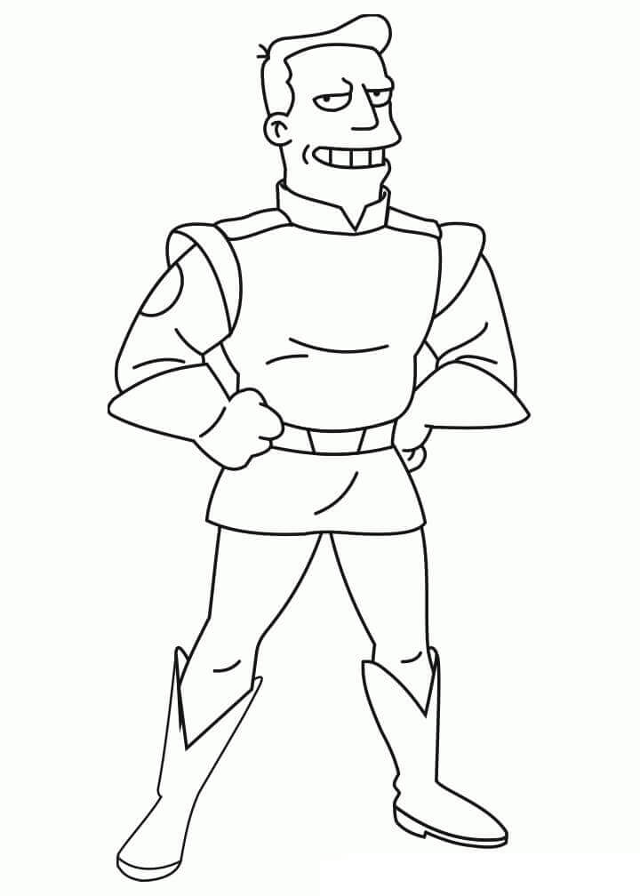 Dibujo de Zapp Brannigan Futurama para Colorear