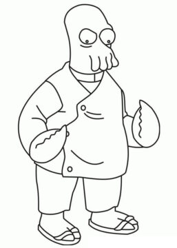 Dibujo de Zoidberg Futurama para Colorear