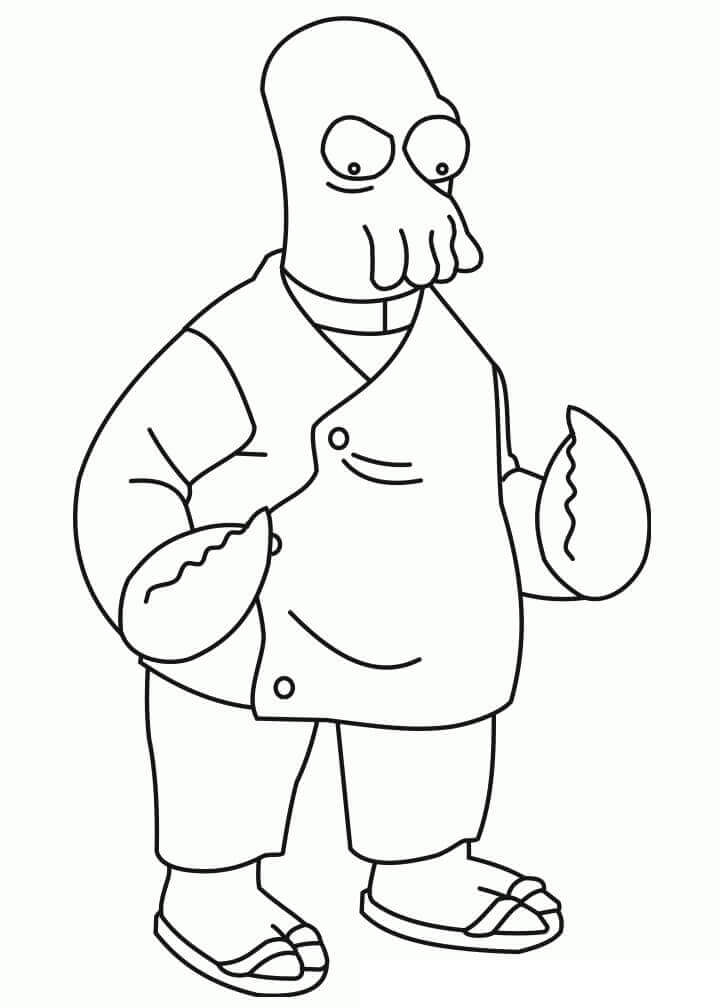 Dibujo de Zoidberg Futurama para Colorear