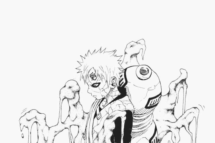 Dibujo de Adorable Gaara para Colorear
