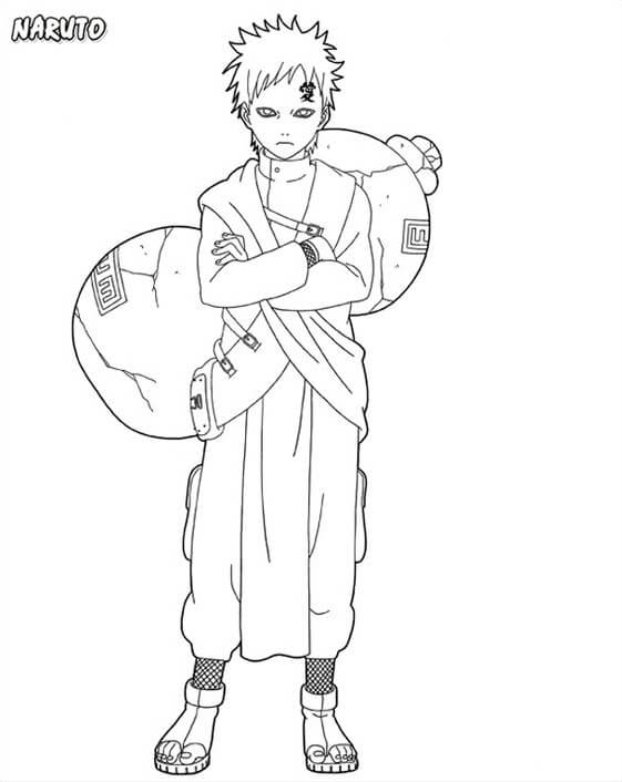 Dibujo de Desierto Gaara para Colorear