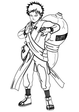 Dibujo de Increble Gaara para Colorear